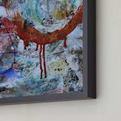 "The Stained Gesture" - Art Print in White by Misty Hughes - Frame Close-up