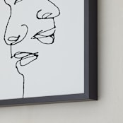 "point of view" - Art Print in charcoal black by R studio - Frame Close-up