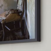 "Take a Seat" - Art Print in Salmon by Eric Eikenbary - Frame Close-up