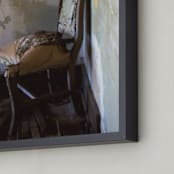 "Take a Seat" - Art Print in Salmon by Eric Eikenbary - Frame Close-up