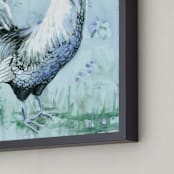 "Francis Blue" - Art Print in French Blue by Rebecca Weller - Frame Close-up