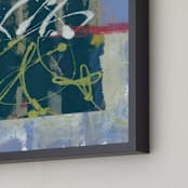 "Kinetic" - Art Print in Blue by Misty Hughes - Frame Close-up