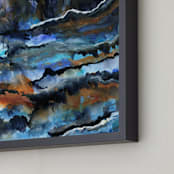 "The View from Here" - Art Print in Mountain Blue by Stuart Heir - Frame Close-up