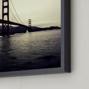 "Mysterious Golden Gate" - Art Print in Sepia Sky by Noonday Design - Frame Close-up