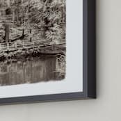 "Capilano Bridge" - Art Print in Sepia by Three Kisses Studio - Frame Close-up