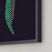 "Okra-Vegetable" - Art Print in Aubergine by Simi Gauba - Frame Close-up