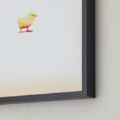 "Baby Chick" - Art Print in Ivory by hadley hutton - Frame Close-up