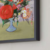 "Floral Still Number 2" - Art Print in Red Rose by Amy Moen - Frame Close-up