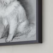 "Drifting Snow 1" - Art Print in downy gray by Tracy Ann - Frame Close-up