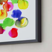 "Abstract watercolor study 2" - Art Print in Grass green by Alexandra Dzh - Frame Close-up