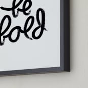 "Bold Words" - Art Print in Black by Sandra Picco Design - Frame Close-up