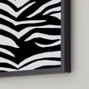 "Zebra Stripes" - Art Print in Black and White by Ilana Greenberg - Frame Close-up