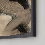 "Neutral Essence Series 3" - Art Print in Tan and Black by Angela Simeone - Frame Close-up