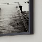 "The Dock" - Art Print in Black and White by Sara Heilwagen - Frame Close-up