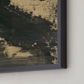 "Neutral Essence Series 6" - Art Print in Tan and Black by Angela Simeone - Frame Close-up