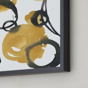 "Stay All Day" - Art Print in Black + Gold by Kinga Subject - Frame Close-up