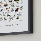 "How to Northern California" - Art Print in pacific by KirstenEva - Frame Close-up