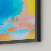 "Malibu Vibe" - Art Print in beach blue by Jenny Partrite - Frame Close-up