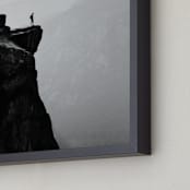 "How Small We Are" - Art Print in Deep Black by Christian Florin - Frame Close-up