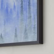 "Dream Wood" - Art Print in Dream Blue by Emily Magone - Frame Close-up