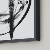 "Outside The Lines" - Art Print in Black by Misty Hughes - Frame Close-up
