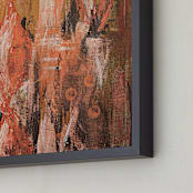 "Ramble" - Art Print in Coral Peach by Stacy Kron - Frame Close-up