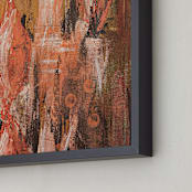 "Ramble" - Art Print in Coral Peach by Stacy Kron - Frame Close-up