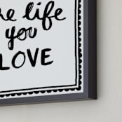 "Live Love" - Art Print in Black by Kelly Nasuta - Frame Close-up
