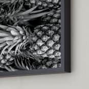 "A Pineapple for the Teacher" - Art Print in Shadow Grey by Mechelle Gilford - Frame Close-up