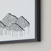 "Lone Wolf" - Art Print in pitch black by blackwhite press - Frame Close-up