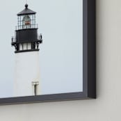 "A Tower of Light" - Art Print in Coastal Gray by Jayna B - Frame Close-up