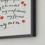 "My Best Friend, My Mom" - Art Print in Poppy by Sandra Picco Design - Frame Close-up