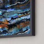"The View from Here" - Art Print in Mountain Blue by Stuart Heir - Frame Close-up