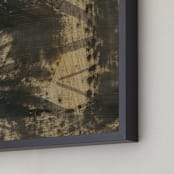 "Neutral Essence Series 4" - Art Print in Tan and Black by Angela Simeone - Frame Close-up