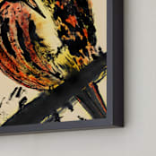 "The Watcher" - Art Print in Watcher Orange by Stuart Heir - Frame Close-up
