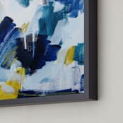 "Swimmingly" - Art Print in Sea Blue by Katie Craig - Frame Close-up