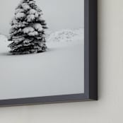 "Tranquil Snow III" - Art Print in Winter Grey by Gabrial Reising - Frame Close-up