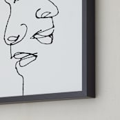 "point of view" - Art Print in charcoal black by R studio - Frame Close-up