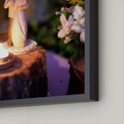 "Dancing In The Dark" - Art Print in Candle Light by Hannah Graham - Frame Close-up