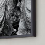 "Rock Formations 1" - Art Print in Black & White by Monica Cheng - Frame Close-up