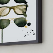 "Ray Bans" - Art Print in Black by Kelsey McNatt - Frame Close-up