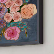 "A Bouquet for Kate floral" - Art Print in Pink by Jennifer Allevato - Frame Close-up