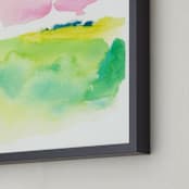 "Distant" - Art Print in Green Pastures by Lindsay Megahed - Frame Close-up