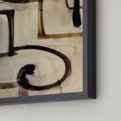"Signs" - Art Print in Rust and Black by Margaret Williams - Frame Close-up