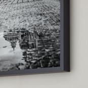 "Saintly Reflections" - Art Print in Black and White by Mark Kirby - Frame Close-up