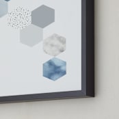 "Playing with the clouds" - Art Print in Sky Blue by Simi Gauba - Frame Close-up