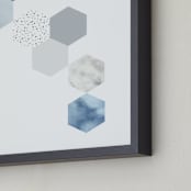 "Playing with the clouds" - Art Print in Sky Blue by Simi Gauba - Frame Close-up