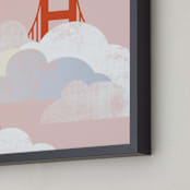 "Golden Gate Fog" - Art Print in Dusty Pink by sue prue - Frame Close-up