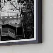 "Bradbury Building" - Art Print in Black and White by Jennifer Morehead - Frame Close-up