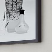 "My Grandfathers Shaker" - Art Print in Black & White by Katrina Leandro - Frame Close-up